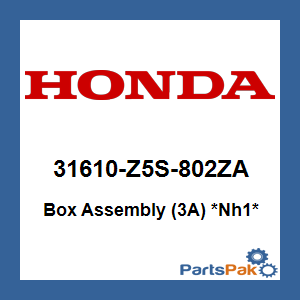 Honda 31610-Z5S-802ZA Box Assembly (3A) *NH1* (Black); 31610Z5S802ZA