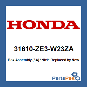 Honda 31610-ZE3-W23ZA Box Assembly (3A) *NH1* (Black); New # 31610-Z5S-802ZA