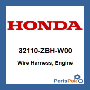 Honda 32110-ZBH-W00 Wire Harness, Engine; New # 32110-ZBH-W01