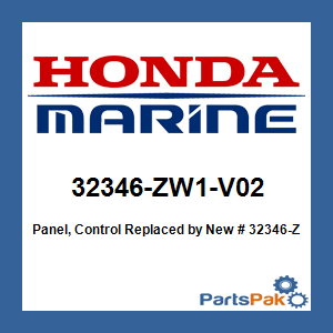 Honda 32346-ZW1-V02 Panel, Control; New # 32346-ZW1-505