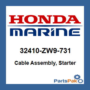 Honda 32410-ZW9-731 Cable Assembly, Starter; 32410ZW9731