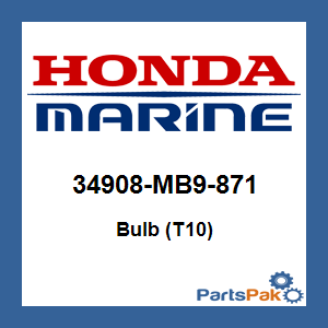 Honda 34908-MB9-871 Bulb (T10); 34908MB9871