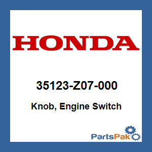 Honda 35123-Z07-000 Knob, Engine Switch; 35123Z07000