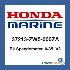 Honda 37213-ZW5-000ZA Black Speedometer, 0-35, V3; 37213ZW5000ZA