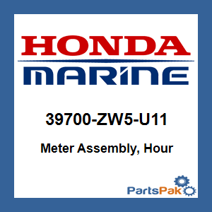 Honda 39700-ZW5-U11 Meter Assembly, Hour; 39700ZW5U11