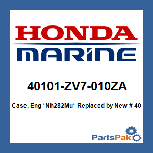 Honda 40101-ZV7-010ZA Case, Engine *Nh282Mu* (Oyster Silver); New # 40101-ZV7-405ZA