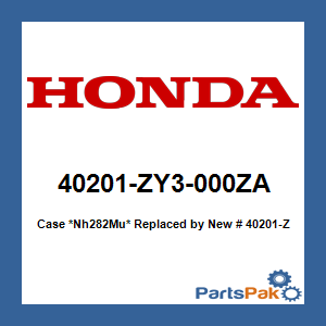Honda 40201-ZY3-000ZA Case *Nh282Mu* (Oyster Silver); New # 40201-ZY3-020ZA