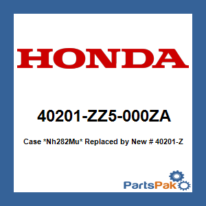 Honda 40201-ZZ5-000ZA Case *Nh282Mu* (Oyster Silver); New # 40201-ZZ5-010ZA