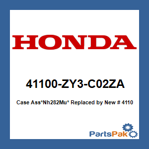 Honda 41100-ZY3-C02ZA Case Assembly *Nh282Mu* (Oyster Silver); New # 41100-ZY3-C03ZA