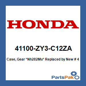 Honda 41100-ZY3-C12ZA Case, Gear *Nh282Mu* (Oyster Silver); New # 41100-ZY3-C13ZA