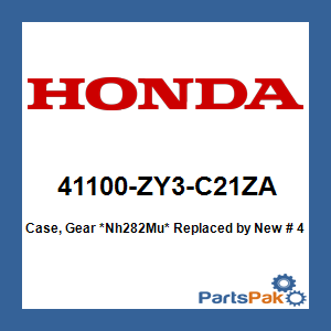 Honda 41100-ZY3-C21ZA Case, Gear *Nh282Mu* (Oyster Silver); New # 41100-ZY3-C23ZA