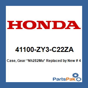Honda 41100-ZY3-C22ZA Case, Gear *Nh282Mu* (Oyster Silver); New # 41100-ZY3-C23ZA