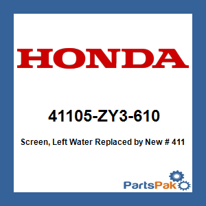 Honda 41105-ZY3-610 (Inactive Part)