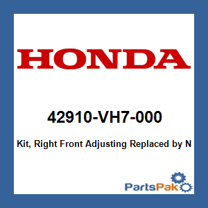 Honda 42910-VH7-000 Kit, Right Front Adjusting; New # 06428-VH7-305