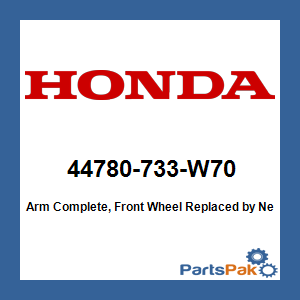 Honda 44780-733-W70 Arm Complete, Front Wheel; New # 44780-V42-650
