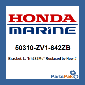 Honda 50310-ZV1-842ZB Bracket, Left *Nh282Mu* (Oyster Silver); New # 50310-ZV1-843ZB