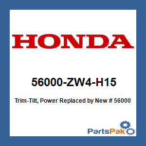 Honda 56000-ZW4-H15 Trim-Tilt, Power; New # 56000-ZW4-H19