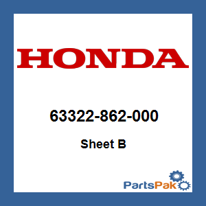 Honda 63322-862-000 (Inactive Part)