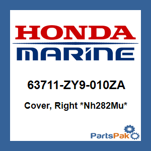Honda 63711-ZY9-010ZA Cover, Right *Nh282Mu* (Oyster Silver); 63711ZY9010ZA