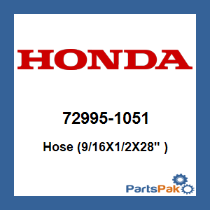 Honda 72995-1051 Hose (9/16X1/2X28-inch ); 729951051