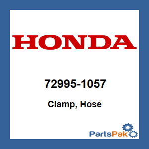 Honda 72995-1057 Clamp, Hose; 729951057