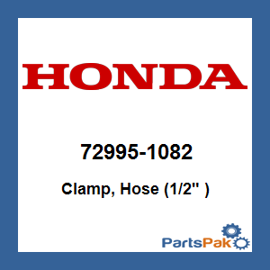 Honda 72995-1082 Clamp, Hose (1/2-inch ); 729951082