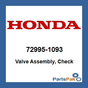 Honda 72995-1093 Valve Assembly, Check; 729951093