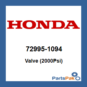 Honda 72995-1094 Valve (2000Psi); 729951094