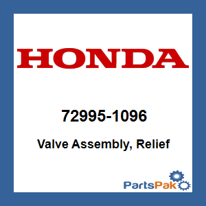 Honda 72995-1096 Valve Assembly, Relief; 729951096