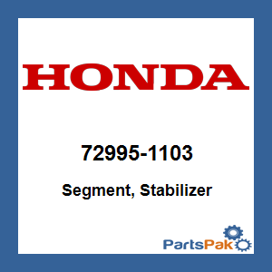 Honda 72995-1103 Segment, Stabilizer; 729951103