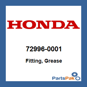 Honda 72996-0001 Fitting, Grease; 729960001