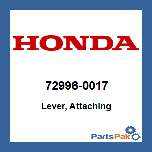 Honda 72996-0017 Lever, Attaching; 729960017
