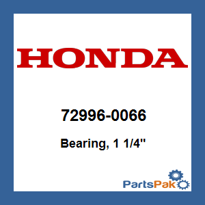 Honda 72996-0066 Bearing, 1-1/4-inch ; 729960066