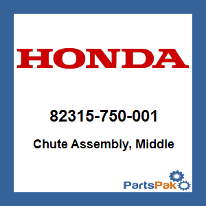 Honda 82315-750-001 Chute Assembly, Middle; 82315750001