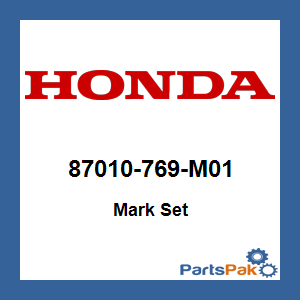 Honda 87010-769-M01 Mark Set; 87010769M01