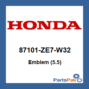 Honda 87101-ZE7-W32 Emblem (5.5); 87101ZE7W32