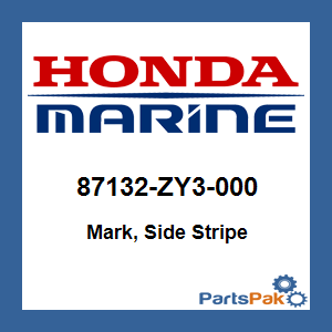 Honda 87132-ZY3-000 Mark, Side Stripe; 87132ZY3000