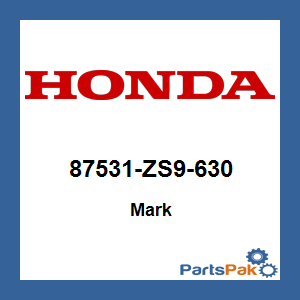 Honda 87531-ZS9-630 Mark; 87531ZS9630