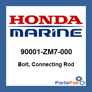 Honda 90001-ZM7-000 Bolt, Connecting Rod; 90001ZM7000