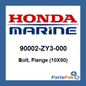 Honda 90002-ZY3-000 Bolt, Flange (10X90); New # 90005-ZVL-010