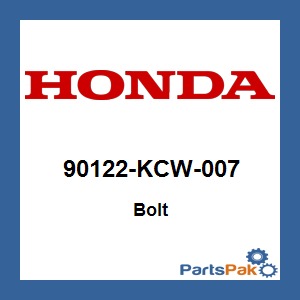 Honda 90122-KCW-007 Bolt; 90122KCW007
