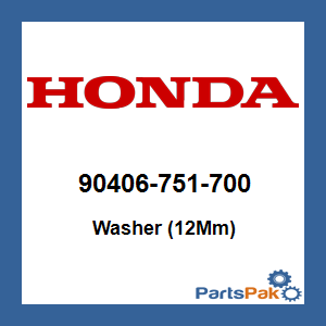 Honda 90406-751-700 Washer (12Mm); 90406751700
