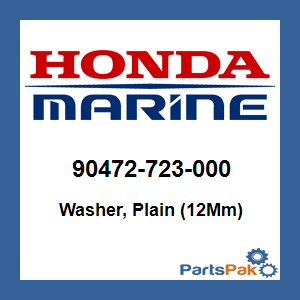 Honda 90472-723-000 Washer, Plain (12Mm); 90472723000