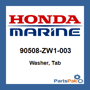 Honda 90508-ZW1-003 Washer, Tab; 90508ZW1003