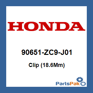 Honda 90651-ZC9-J01 Clip (18.6Mm); 90651ZC9J01
