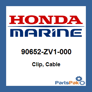 Honda 90652-ZV1-000 Clip, Cable; 90652ZV1000