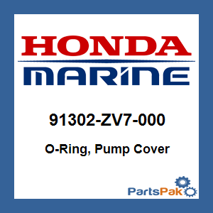 Honda 91302-ZV7-000 O-Ring, Pump Cover; 91302ZV7000