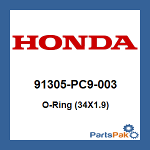 Honda 91305-PC9-003 O-Ring (34X1.9); 91305PC9003