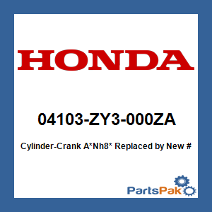 Honda 04103-ZY3-000ZA (Inactive Part)