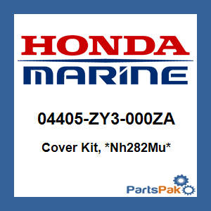 Honda 04405-ZY3-000ZA Cover Kit, *Nh282Mu* (Oyster Silver); 04405ZY3000ZA
